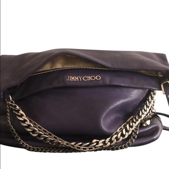 Jimmy Choo Handbags - Jimmy Choo Purple Chain Biker Bag! ❤️